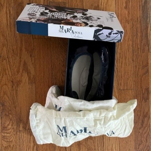 Maria Sharapova Cole Haan Air Bacara Ballet "Blazer Blue Paten Leather", Size 8B - Picture 5 of 8